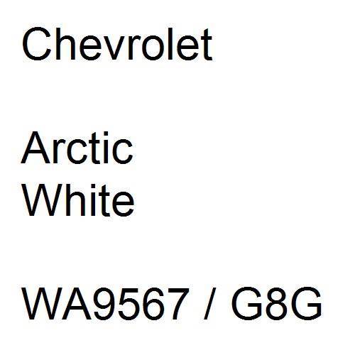 Chevrolet, Arctic White, WA9567 / G8G.